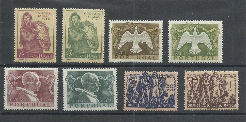 Selos portugueses – 3 séries  1951 como novos, com goma e s/charneira