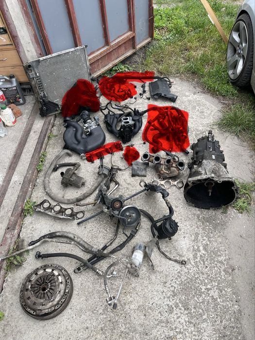 Навес двигатель m43b19,ходовая часть и дригие детали с bmw е46
