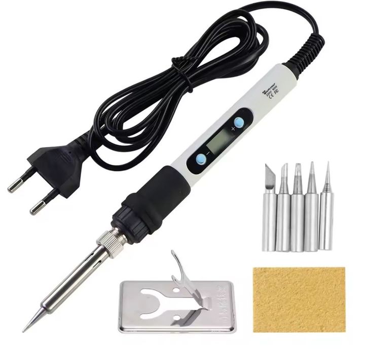 Паяльник цифровой с мультиметром 80W t 480C° Набор для пайки + кейс