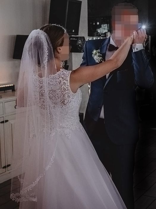 Suknia ślubna rozmiar 36 śnieżnobiała z gorsetem