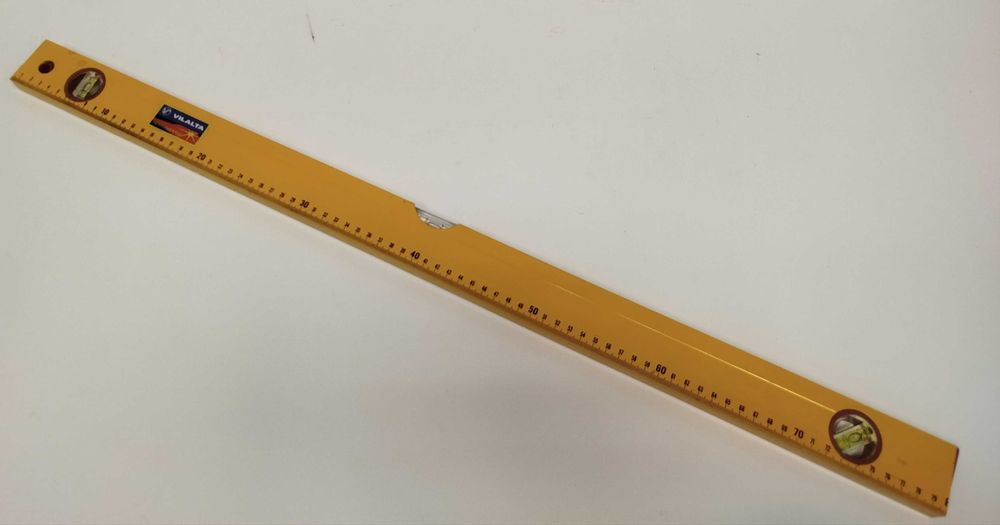 Régua de alumínio com nível de bolha 80cm