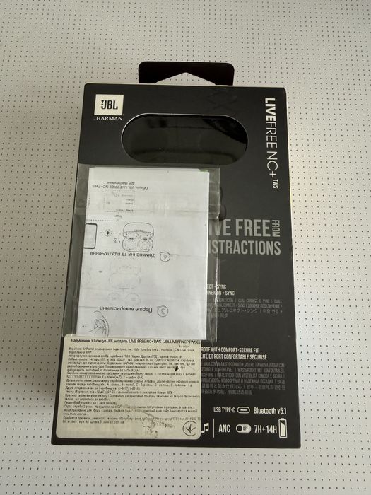 Jbl live free nc+ навушники TWS