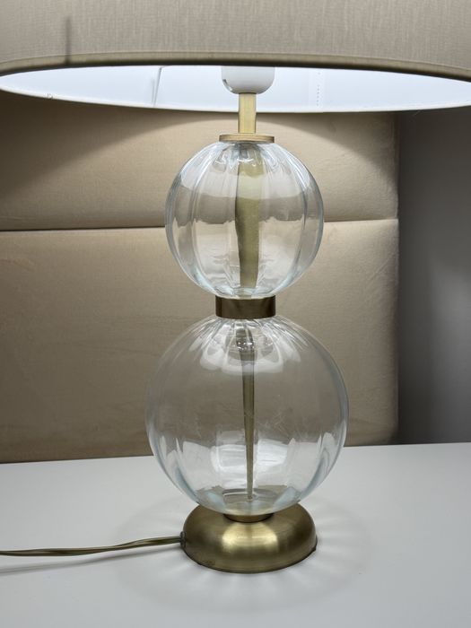 Candeeiro de mesa 2 bolas de vidro