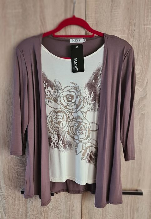 Bluzka_wiskoza i elastan z narzutką 2w1