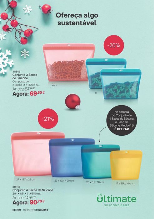 Sacos de Selicone - tupperware