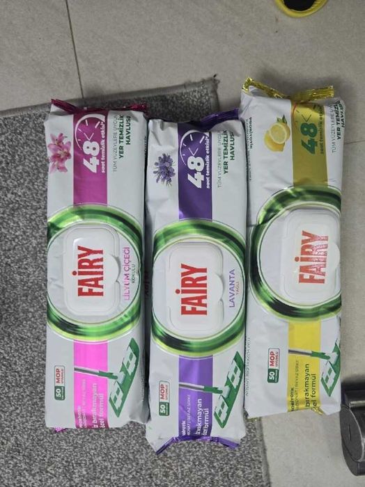 Zestaw 3 x fairy chusteczki do mopa