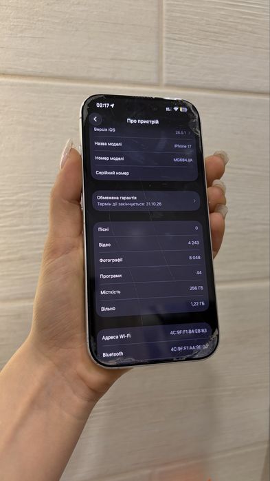 Iphone 17 256gb 93% white