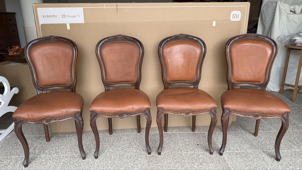 4 Cadeiras Antigas Vintage Estilo Luís XV