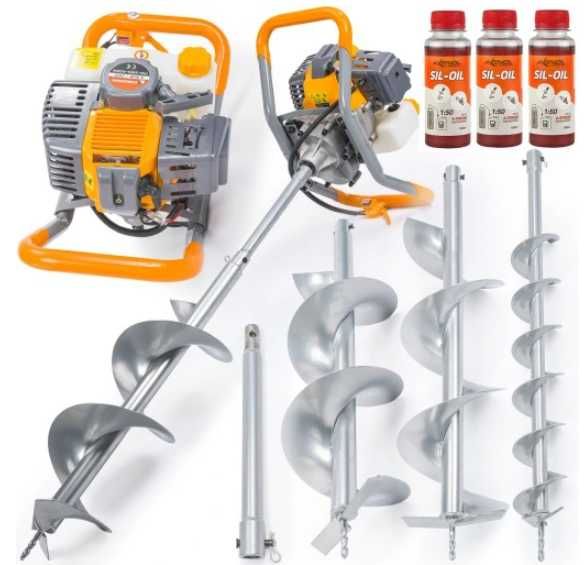 Wiertnica świder spalinowy 6km 3 świdry 10/20/30 n SWG-600N-3W PM0641