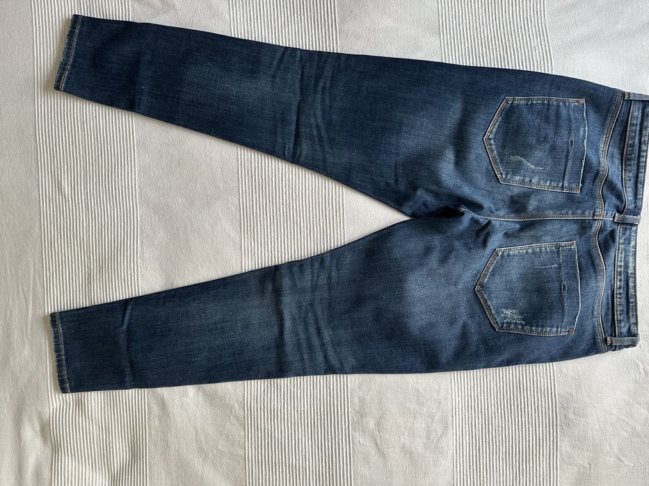 Dzinsy granat rozm. L, skinny z elastanem