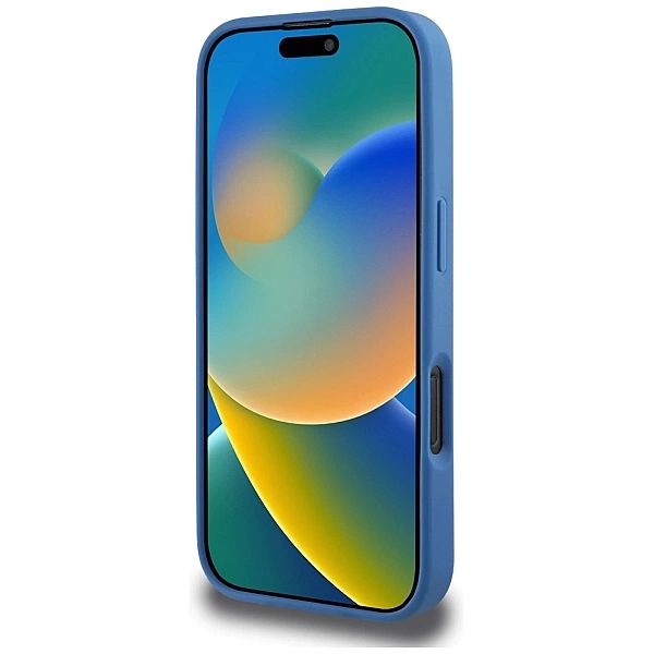 Etui Guess 4G Circle Classic Logo MagSafe na iPhone 16 Pro - niebieski