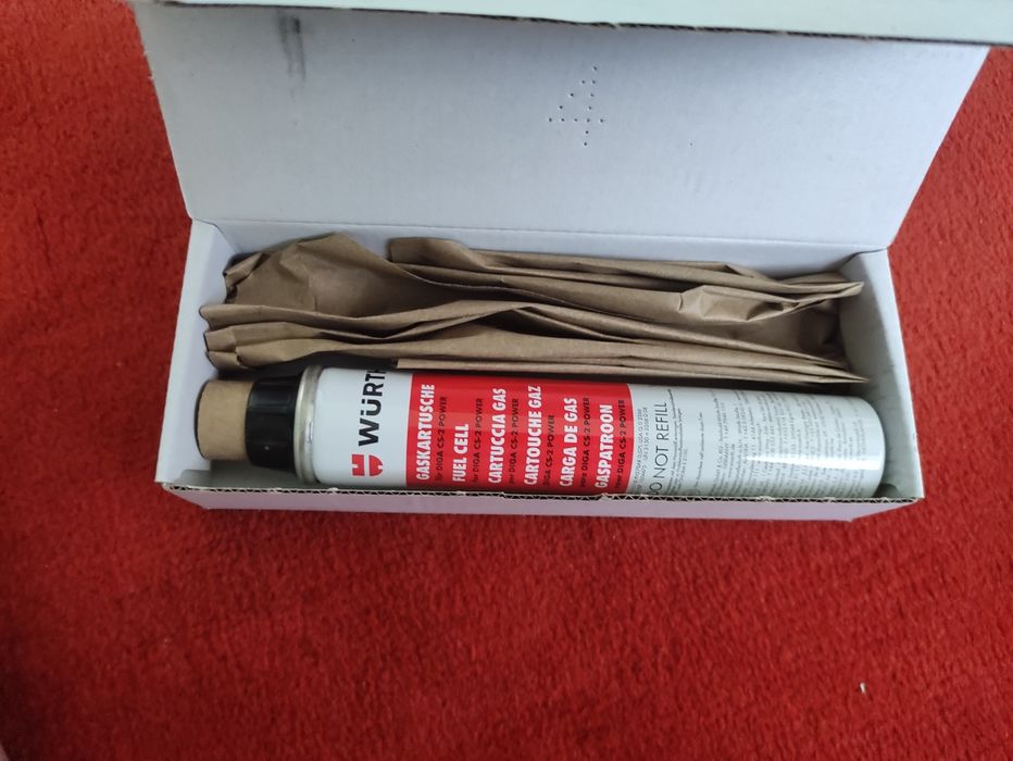 Стрічкові цвяхи та газовий балончик Wurth