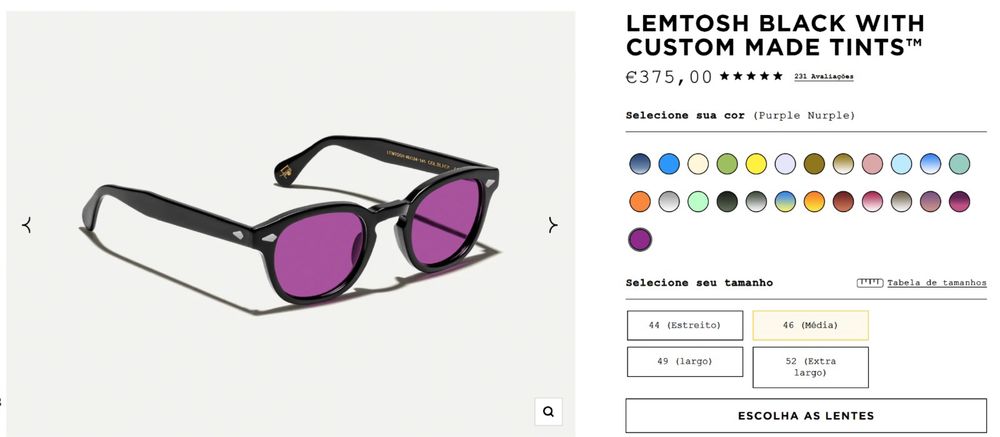 Óculos Sol Moscot Lemtosh