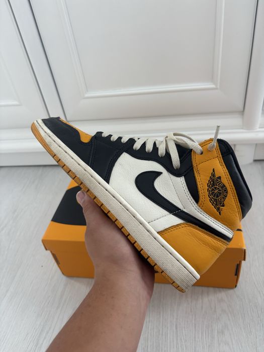 Nike Air Jordan 1 High Retro 41 Yellow Toe Taxi 8 us