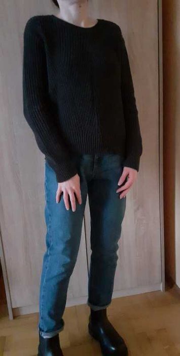 38 Sweter H&M bawełniany bawełna basic casual minimal retro