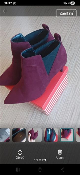 Botki bordo nowe Jasper Cornan 36/36.5