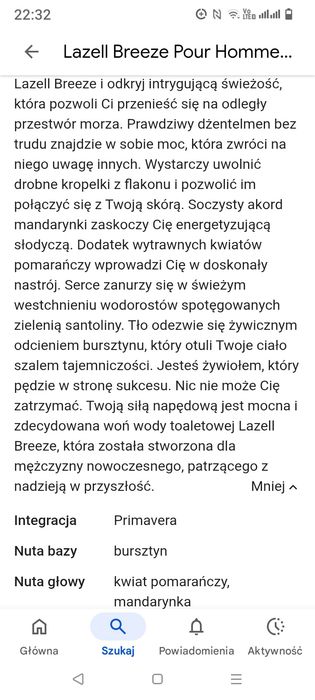 Męska Woda perfumowana Lazell Breeze Pour Homme 100 ml
