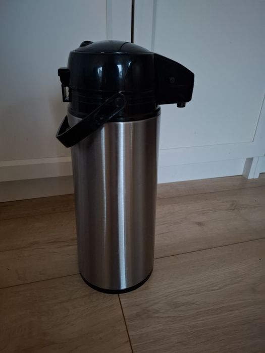 Duży termos z pompką do ciepłych napojów ok 1,8l, na kawę, herbatę