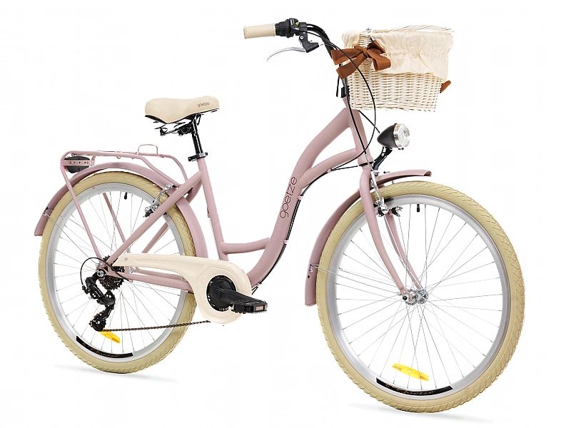 Damski Rower Miejski 26 Lekki Damka 6 Shimano Kosz Promocja -5%