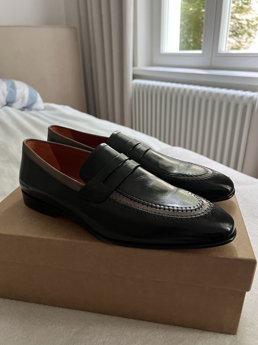 Melvin Hamilton Thomas 3 Loafers Leather Shoes Black r 46 Oryginalne meskie mokasyny elganckie