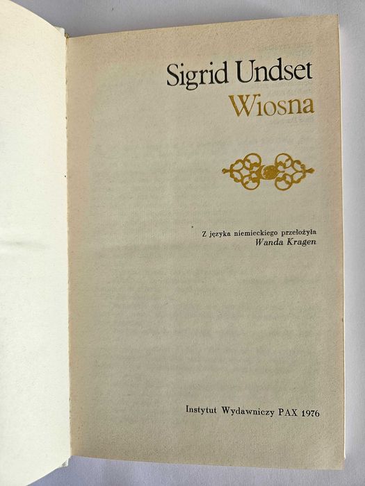 WIOSNA - Sigrid Undset