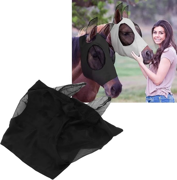 Maska siatka dla konia rozmiar uniwersalny elastyczna
