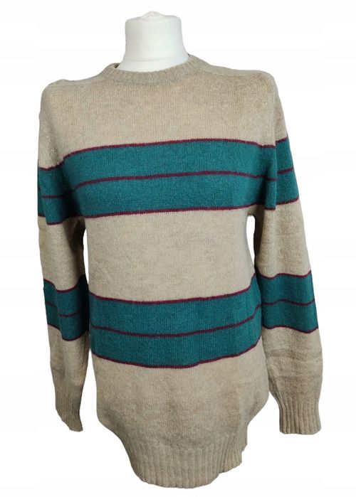 Męski dłuższy sweter w paski rozm. M/l ww