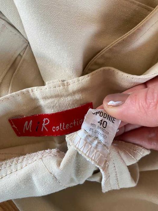 Dzwony mir collection bez cargo krem pastele kieszenie szerokie