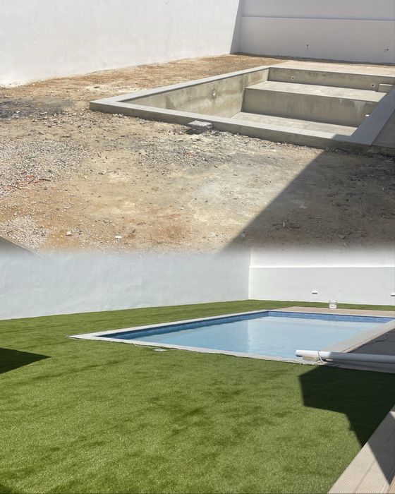 Instalação de relva artificial e limpeza de terrenos