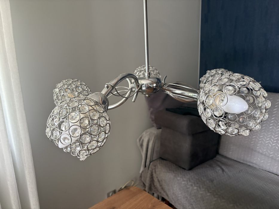 Lampa wisząca z kryształkamk