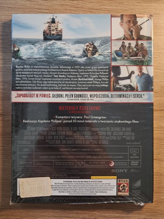 Kapitan Phillips | Tom Hanks | folia | DVD