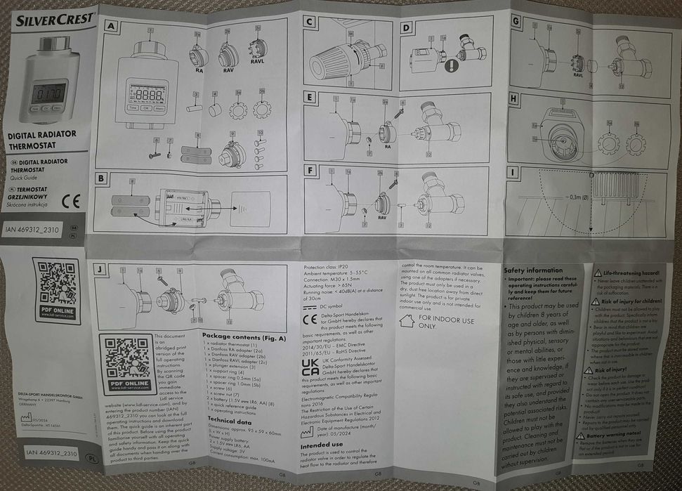 Termostat grzejnikowy marki SilverCrest