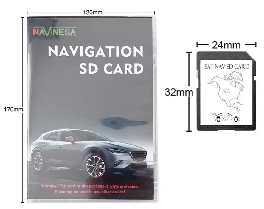 Cartão GPS com mapas da EU atualizados para modelos  FORD