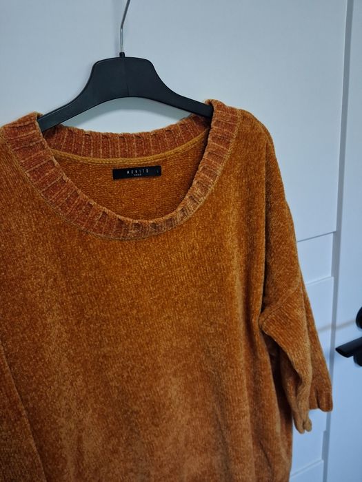 Mohito miodowy musztardowy sweter damski  L