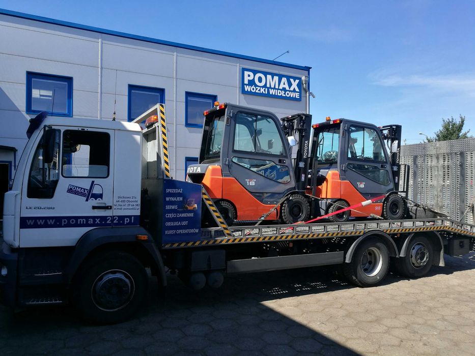 wynajem wózka widłowego relokacja maszyn Wielkopolska POMAX