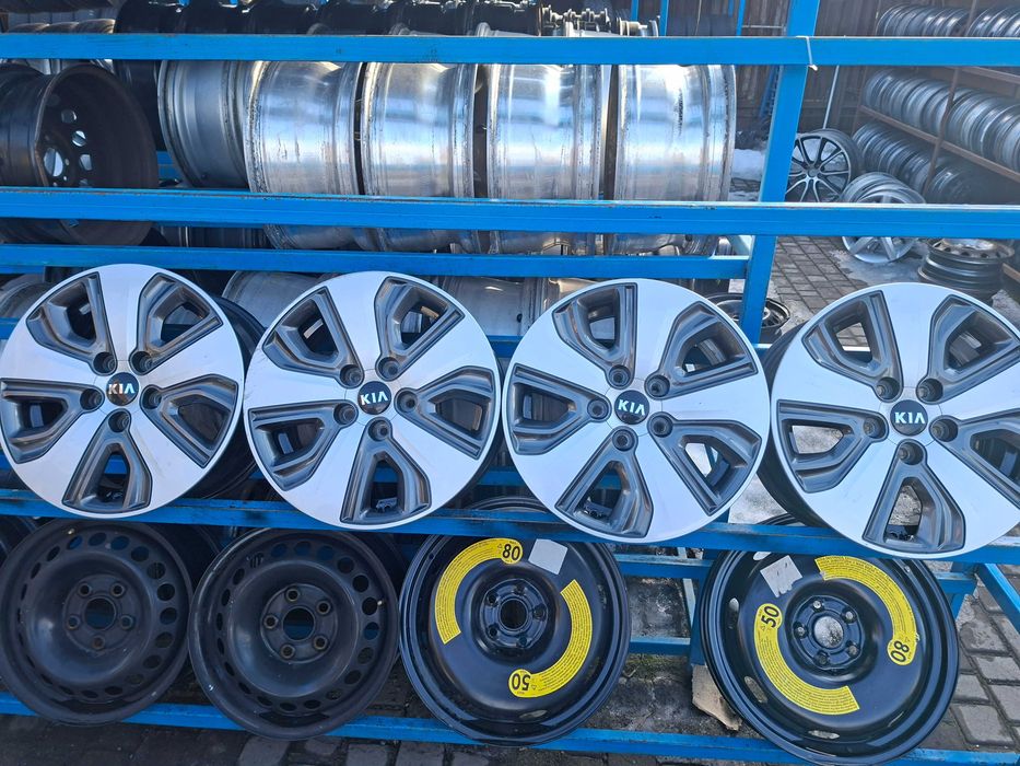 Легкосплавні диски з ковпаками KIA 5/114,3R16 6,5J ET45 КІА 2016рік .