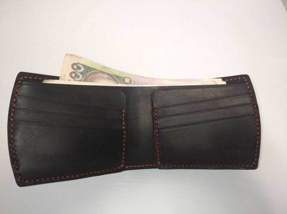 Крафтовий гаманець з натуральної шкіри