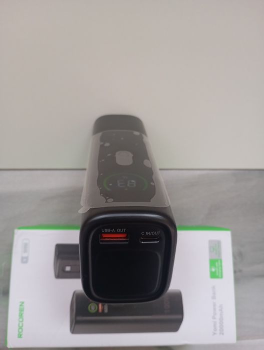 PowerBank Rocoren 100W, 20000 mAh, кабель Type-C, Smart, батарея, акб