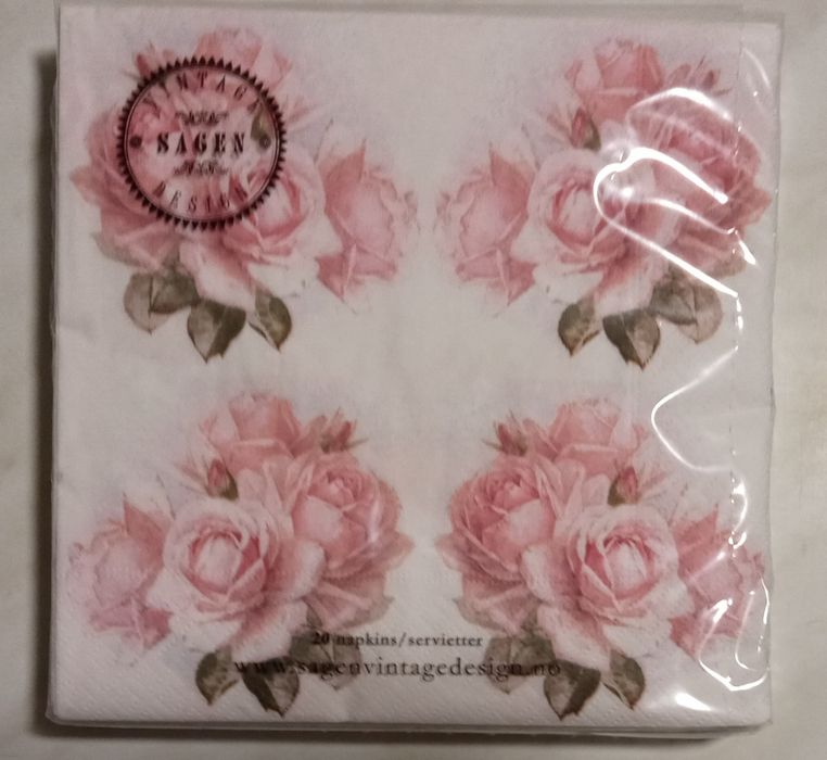 Unikatowe serwetki decoupage z różami Sagen