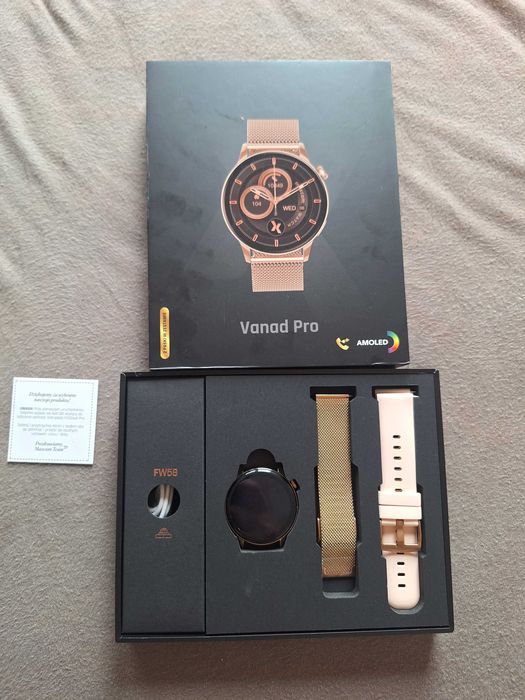 MaxCom FW58 Vanad Pro Zloty 2 paski Nieużywany