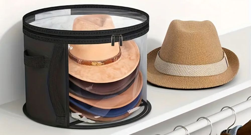 Nowy przeźroczysty organizer/pokrowiec na kapelusze lub inne rzeczy