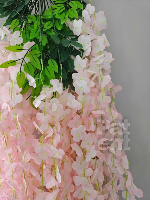 Wisteria różowa glicynia sztuczna girlanda dekoracja 12 sztuk