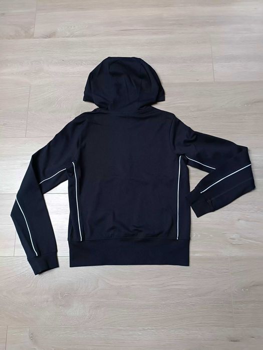 Czarna bluza białe lamówki kaptur kieszenie 'Peak Performance' XS