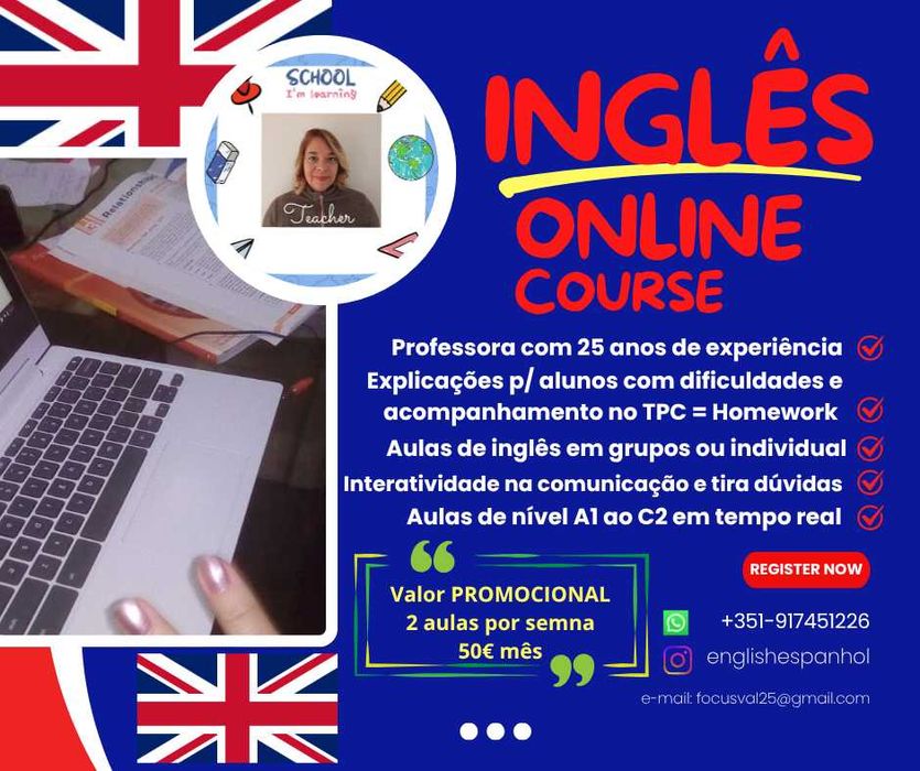 Explicação de Inglês Online - Pack Promocional
