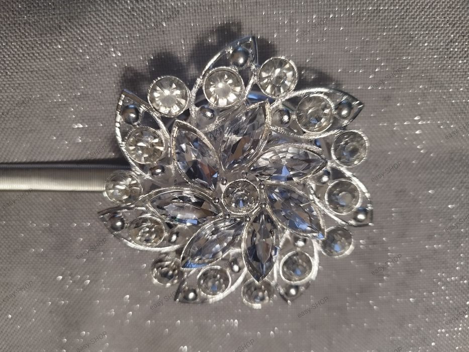 2 Spinki srebrne na magnes w stylu Glamour