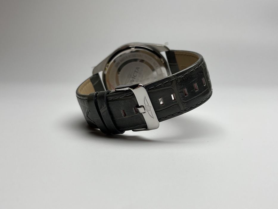 Invicta 47800, чоловічий годинник зі шкіряним ремінцем, інвікта