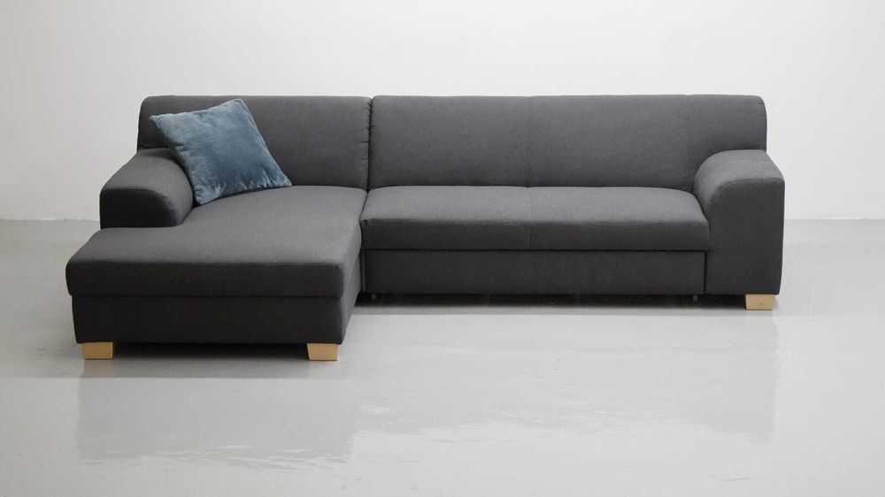 TML Narożnik funkcja spania ciemno popielaty kolor rozkładana rogówka