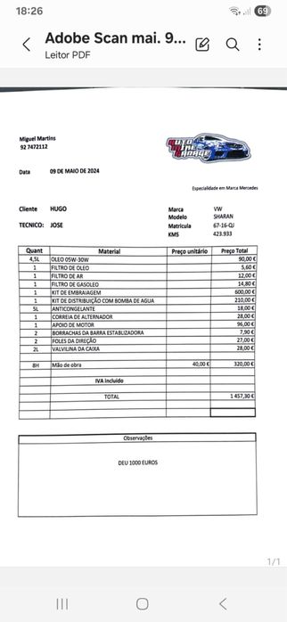 Carinha de 7 lugares