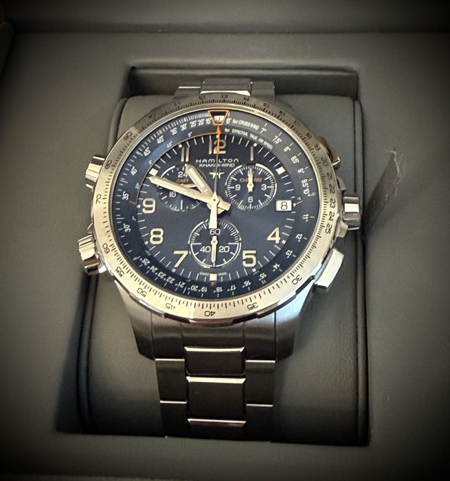 Годинник Hamilton Khaki Aviation X-Wind GMT Chrono Quartz Оригінал