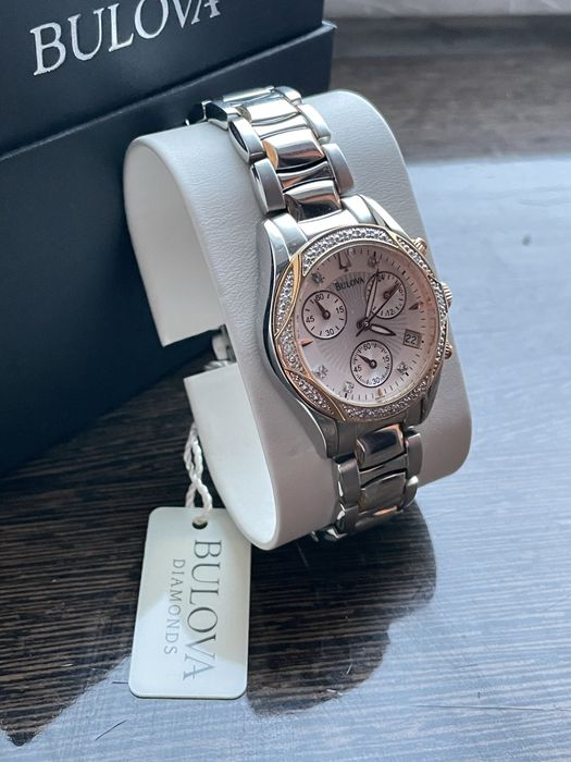 Годинник з 21 діамантами Bulova diamond diamonds часы с бриллмантами